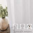 Naturoom White Linen Pinch Pleated Curtains 84 Inches Long 2 Panels for Bedroom Semi Sheer Ivory Curtains Linen Textured Drape Farmhouse Rustic Decor for Living Room Dining Room 84 Inch Length 7 FT