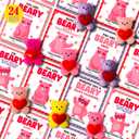 Valentines Day Gifts for Kids Classroom Bear Squishes, School Party Favors Exchange with Cards 24 PCS (Red)