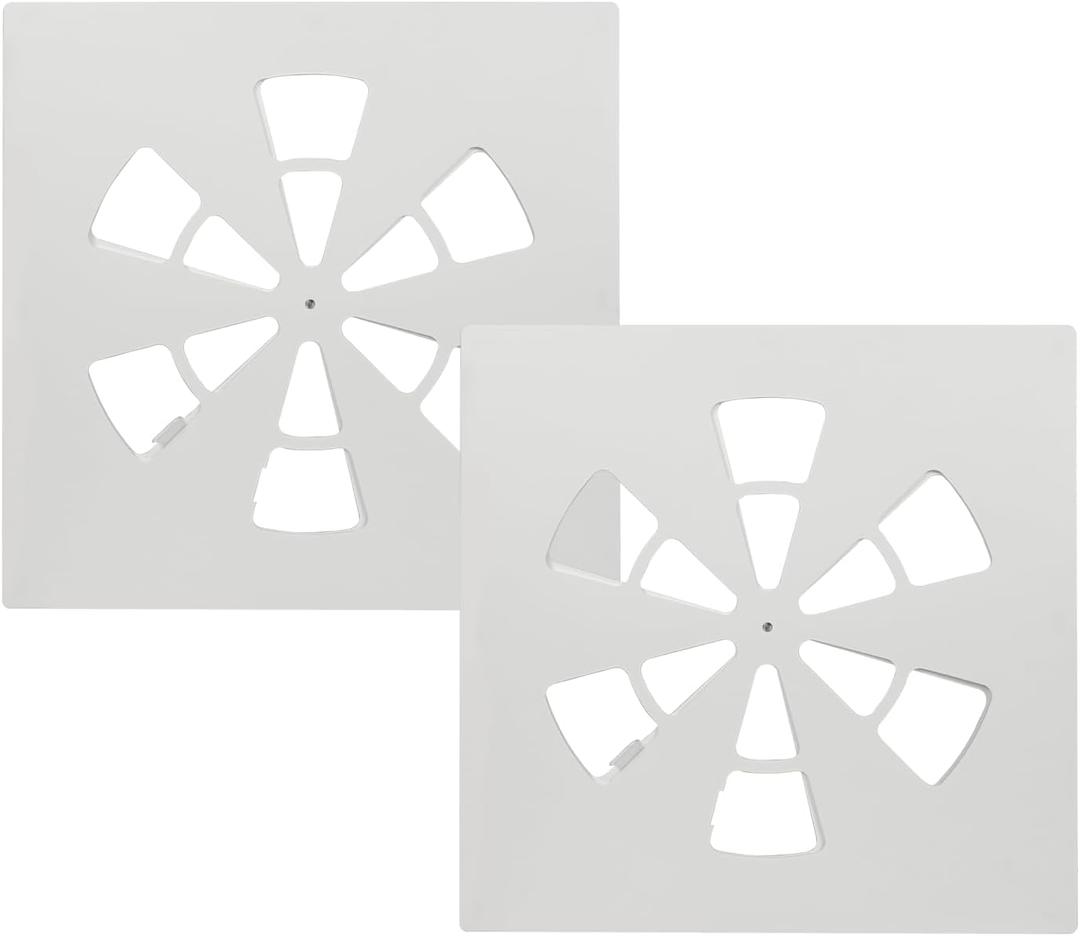 (2 Pack)-24" x 24" Adjustable Office Vent Cover - Durable,For Flat Office Ceiling Vents Ceiling Air Deflector for Conditioner or Heat Air Deflector Magnetic Size approximately 24.75X24.75IN