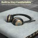 Wireless Headset, 5.3 Bluetooth Headset with Microphone Noise Canceling & USB Dongle, 50hrs Wireless Headphones with Mic Mute & Charge Dock for Call Laptop Computer Phone Teams Office Remote Work