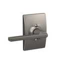 Schlage F10 LAT 619 CEN Latitude Door Lever with Century Trim, Hall & Closet Passage Lock, Satin Nickel