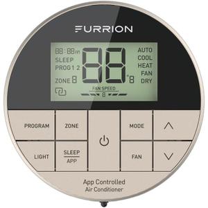 Furrion Enhanced Multi-Zone Wall Thermostat with App Control for Chill RV Air Conditioner Systems, Three Fan Speeds, Sleep Function, Auto Restart, LCD Digital Display, Backlight - 2022068580