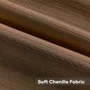 FUTEI Pack of 2 Solid Chenille Throw Pillow Covers 18x18 Inch Soft Cozy Wheat Ear Striped Textured Decorative Cushion Cases Modern Farmhouse Accent for Couch Bed Living Room, Dark Brown
