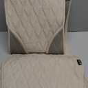2pcs Sideless Car Seat Covers for All Seasons - Breathable Front Seats Cushions Non-Slip Bottom with Headrest Protectors - Universal Carseat Cover Fits for Most Vehicles Cars Van SUV Truck Beige