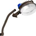 Juyace 18000lm LED Barn Light Dusk to Dawn Outdoor Lighting 120W 5000K Daylight Adjustable Angle Yard with Photocell IP65 Waterproof for Security Area Brown