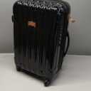 kensie Women's Alma Luggage Set, Black, 20-Inch Carry-On