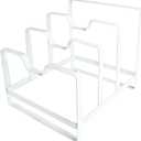 Kitchen Spaces Pot and Pan Organizer, White (1 Count ( Pack of 1))