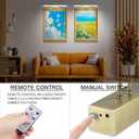 Picture Light, Picture Lights for Wall Cordless, 16inch Picture Lights with Timer and Dimmable, 5000mAh Battery Wall Lights for Display Gallery Painting Art Frame Portrait - Antique Brass 2 Colors