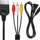 Power Cord and AV Cable for Xbox, 2 Prong Power Supply & Audio Video RCA AV Cable Replacement Set Compatible with Xbox Consoles(1st Generation)