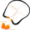 Sumind 24 Pieces Banded Ear Plugs Hearing Bands Banded Ear Band Plug Shooting Reusable Construction Protection Silicone Replacement Pods for Work Sleeping Concerts, Motor Sport Racing