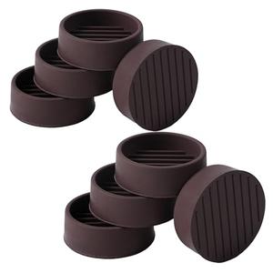 1.5x1.5 Round Rubber Furniture Caster Cups, Anti-Sliding Furniture Pads Bed Stopper Floor Protectors with Grip - Protect Any Flooring