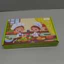 19 Pcs Kids Cooking Sets , Montessori Kitchen Tools for Toddlers, Safe Knife Set for Real Cooking ,Vegetable Crinkle Cutters Serrated Edges Plastic Toddler Knifes , Toddler Toys Set for Real Cooking