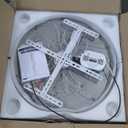 H 138 LED Ring Chandelier 15-Lights Chandeliers for High Ceiling Large Pendant Light for Foyer Villa Living Room Entryway (Silver Square)