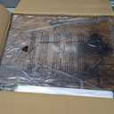 3 Tier Rolling Kitchen Microwave Cart with 6 Hooks, Utility Cart Storage Table Stand on Lockable Wheels, Small Coffee Shelf Rack Organizer,Brown, 15.75"D x 23.62"W x 29.53"H