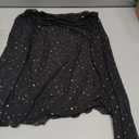 ASUOAgio Womens Long Sleeve Mesh Top Sheer Lace Top Sexy Comfortable Fit Sparkly Blouse, Small