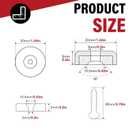 2 x 10 Pack Rare Earth Magnets with Holes and Screws,30LB Pulling Force Strong Heavy Duty Neodymium Magnet for Cabinet Door,Tool Room,Whiteboard,Craft,Wall Mounting,Office - 1.26x0.2 in