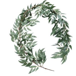 Ling's Moment Artificial Willow Greenery Garland, Fake Vines for Wedding backdrops/Arch/Enter Aisle Hanging Greenery Decor, Size 6F Green 