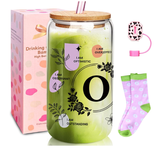 Anotion Cute Cups - Initi-Al Gifts: White Elephant & Gag Gifts, Personalized Monogrammed Coffee Cups for Christmas & Birthdays, O