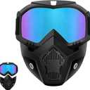 Full Face Goggles,Detachable Full Face Goggle Mask,Grass Cutting Mask,Equipped With Adjustable Elastic Straps,Suitable for Motorcycle Riding, Welding, AllTerrain Vehicles, Skiing, and Lawn Mowing