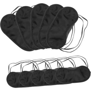 Beaupretty 10pcs Disposable Eye Masks Comfortable Eye Covers for Sleeping and Travel Soft Polyester Blindfolds for Light Blocking for Women and Men