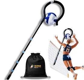 RunNico Adjustable Volleyball Spike Trainer, Volleyball Hitting Practice Equipment with Foam Hook, Portable Handheld Volleyball Training Aid for Beginners Pros Serving Hitting and Jumping Drill