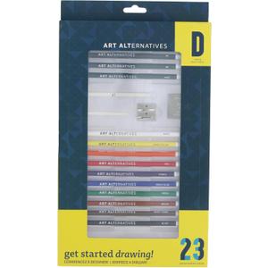 Art Alternatives Get Started 23-Piece Sketch and Draw Set, Multicolor