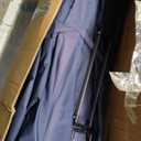 LEVELEVE 14FT Large Patio Patio Umbrella with Base & Solar LED Lights - Double-Sided,Blue