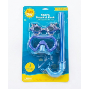 Sun Day Shark Snorkel Pack, a 3-piece kids' swimming set