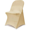 Stretch Folding Chair Covers 30pcs Spandex Chair Covers Protector for Wedding Party Dining Banquet, Washable Universal Fitted Chair Slipcovers for Celebration Birthday (Champagne, 30pcs)