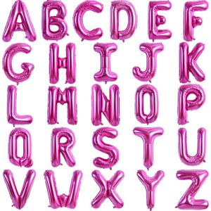 TONIFUL 52 Pieces 16 Inch Rose Red Letter A-Z Balloons,Custom Phrase Mylar Foil Alphabet Letter DIY Personalized Phrase Banner for Birthday Anniversary Celebration Graduation Party Supplies Decor (Rose Red-52pcs)