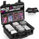 Card Case for Sport Cards Storage, Graded Trading Card Storage Box for 3" x 4" 35pt Rigid Card Sleeve, Waterproof Card Organizer Box with 9 Dividers for BCW MTG TCG Zion Card (Hold 600+ Toploaders)
