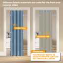 AJAZZ 100% Blackout Accordion Doors Interior Magnetic Door Curtain Closet Door Curtain Invisible Applicable Bedroom Room Living Room Doorway Blue 42" W x 78" L 1 Panel