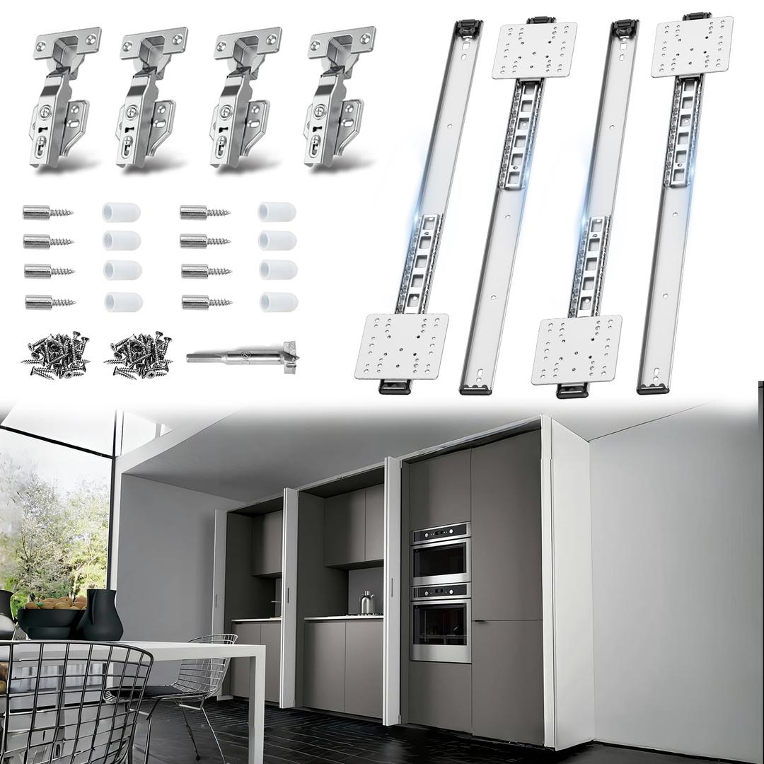 Pocket Door Hardware for Hidden Cabinet Doors,inset cabinet door,22IN-1set