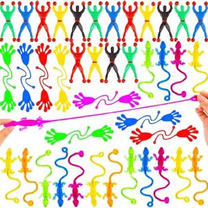 AMOR PRESENT 48PCS Stretchy Sticky Toy Party Favors, Party Table Favors Set for Kids Classroom Treasure Box Carnival Prizes Bulk Pinata Stuff Toys