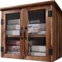 WONFUlity Library Box Outdoor,Free Library Box Little Outdoor Book Storage,Wood Cabinet for DIY Neighborhood Community School Sharing Books, Literature, Newspapers, Food, Art (brown, 22x20x18.5)