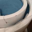 Kante 18",14",10" Dia Concrete Round Planters (Set of 3), Outdoor Indoor Large Planter Pots with Drainage Hole for Home Patio Garden, Pure White