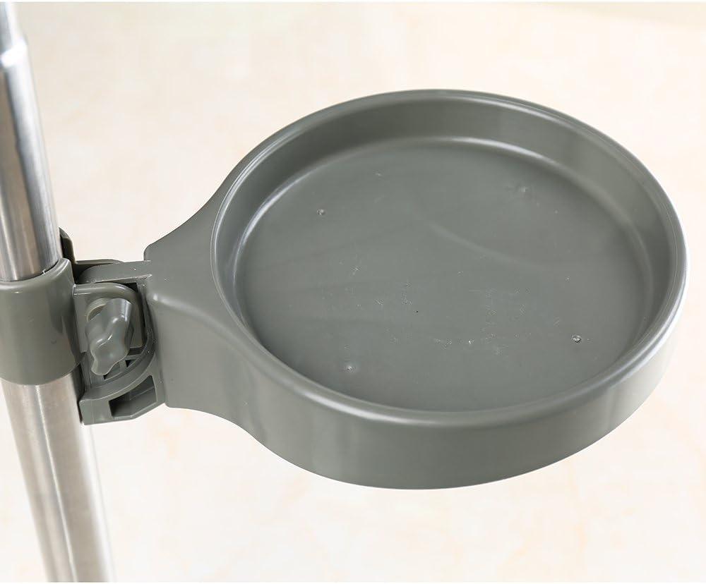 BAOYOUNI Single Tray Part Accessories with Screw and Chuck for 29.4mm Diameter Steel Pipe Plant Stands, Grey