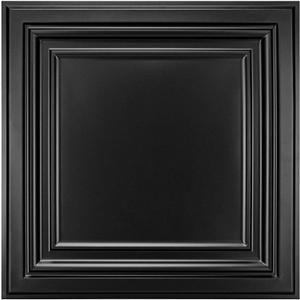 Art3d PVC Ceiling Tiles, 3D Plastic Sheet in Black, 2 x 2 ft, 24-Pack, 24"x24"