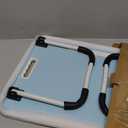Foldable Laptop Table, Portable Lap Desk Bed Table Tray, Laptop Stand with Cup Holder & Tablet Slot & Lifting Handle for Working Writing Drawing & Eating (Blue) (Blue)