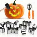Pumpkin Carving Kit, 13-Pack Halloween Pumpkin Carving Stencils Metal with Hammer, Premium Stainless Steel Pumpkin Knife Tools for Halloween Decoration