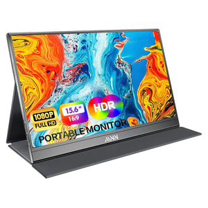 MNN Portable Monitor 15.6inch FHD 1080P USB C HDMI Gaming Ultra-Slim IPS Display w/Smart Cover & Speakers,HDR Plug&Play, External Monitor for Laptop PC Phone Mac (15.6'' 1080P)