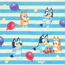 Bluey Bath Mat for Kids, Toddlers and Babies, 15.5 by 22 Inch, Non Slip, Bathtub Mat with Suction Cups, Machine Washable, Cushioned to Protect, Easy to Clean, Official Bluey Characters