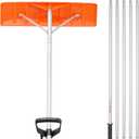 VEVOR Snow Roof Rake, 21ft Reach Aluminium Handle, 25" Plastic Blade Snow Removal Tool, Superior Roof Shovel with Anti-Slip Handle Grip, Easy to Setup & Use for House Roof, Wet Leaves, Car Snow