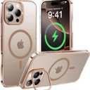 CASEKOO Desert Titanium for iPhone 16 Pro Case with Upgraded Lens Stand, Compatible with MagSafe, No.1 Anti-Yellow Tech, Military-Grade Protection, Magnetic Slim 16 Pro Case 6.3", Gold (for iPhone 16 Pro Case 6.3", Desert Titanium)