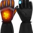 QILOVE USB Heated Gloves, Rechargeable Heated Gloves for Men Women, NonSlip & Waterproof Electric Heating Glove Washable for Motorcycling, Fishing, Skiing, Outdoor Work