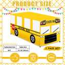 6 Ft School Bus Tablecloths Birthday Party Decorations School Bus Theme Table Cover Washable Fabric Polyester Rectangle Table Covers Protector for School Kindergarten Back to School Party Decorations, 72.1" x 29.9"