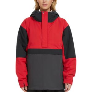 Womens Waterproof Ski Jacket Warm Winter Snow Coat Windbreaker Hooded Thick Snowboard Jacket (X-Large, Black Red)