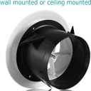 HG Power 4 Inch Soffit Vent, Adjustable Air Vent Cover, ABS Round Ceiling Vent Covers for Living Room, Attic, Bathroom, Kitchen, Ventilation Use, White - Opening Size 3.59"