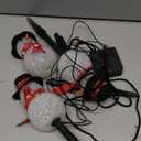 LIGHTSHINE 3PCS Snowman Shape Solar Christmas Lights Decorations, Solar Landscape Pathway Stakes Lights, Outdoor Christmas Decor for Garden, Yard, Patio, Porch (White)