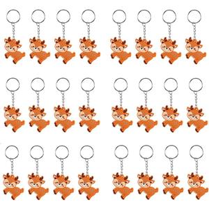iMagitek 24 Pack Christmas Deer Keychains Fawn Keychains Reindeer Keychains for Woodland Party Favors, Birthday Party Bag Fillers, School Carnival Rewards, Woodland Baby Shower Party Favors